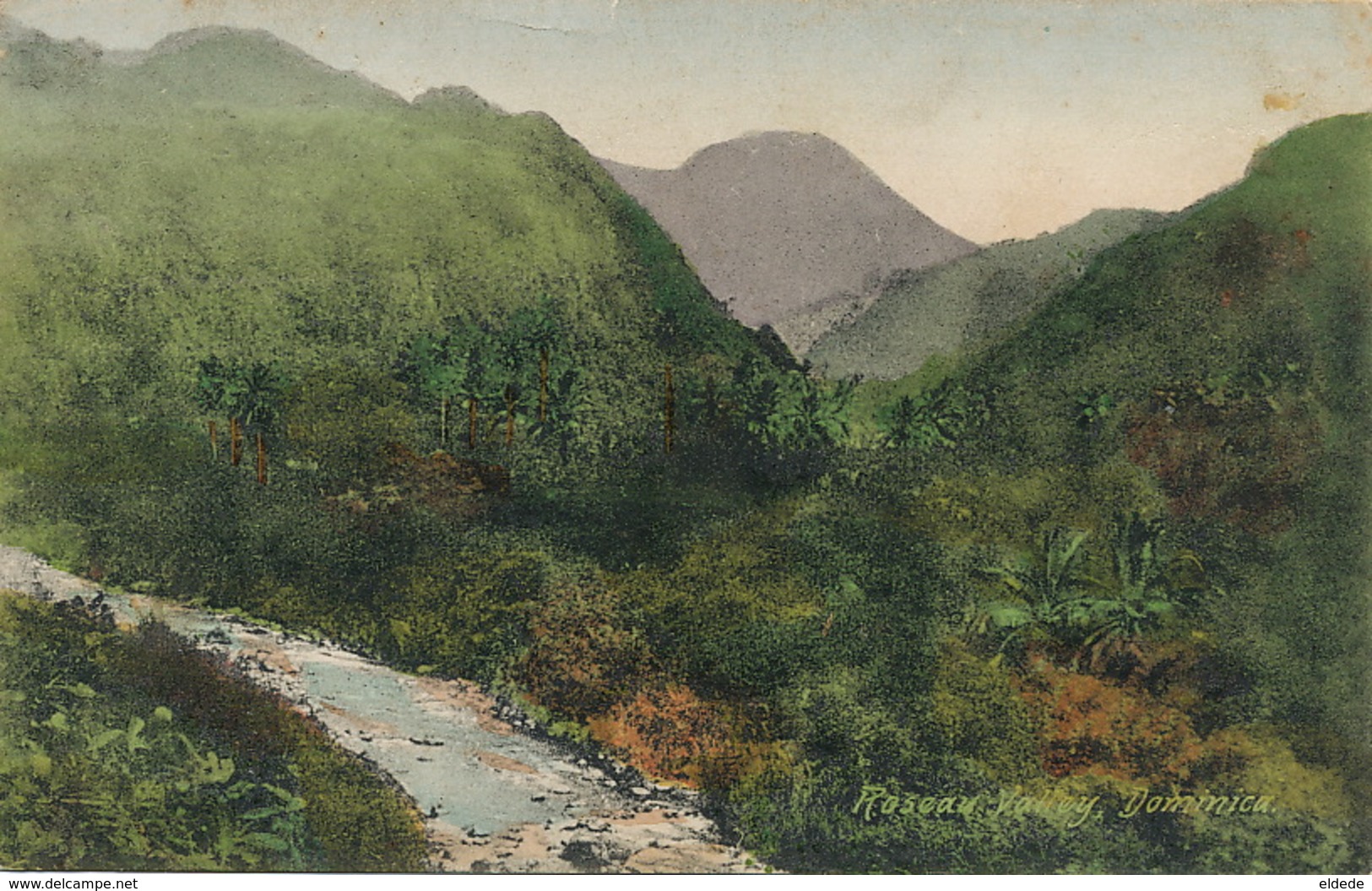Roseau Valley Dominica Hand Colored  Edit Bridgwater Roseau - Dominique