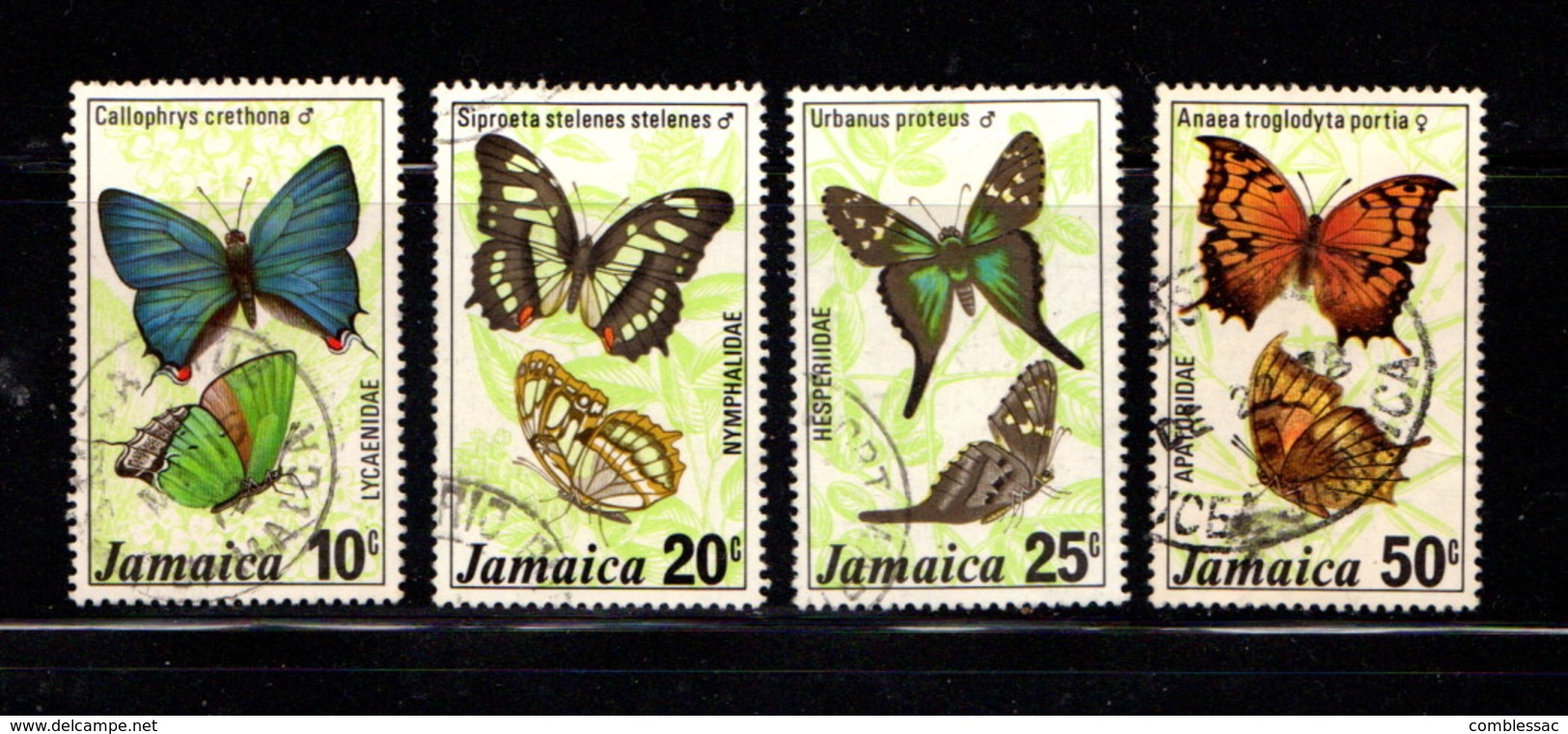 JAMAICA    1978    Butterflies  ( 3rd  Series )    Set  Of  4    USED - Jamaica (1962-...)