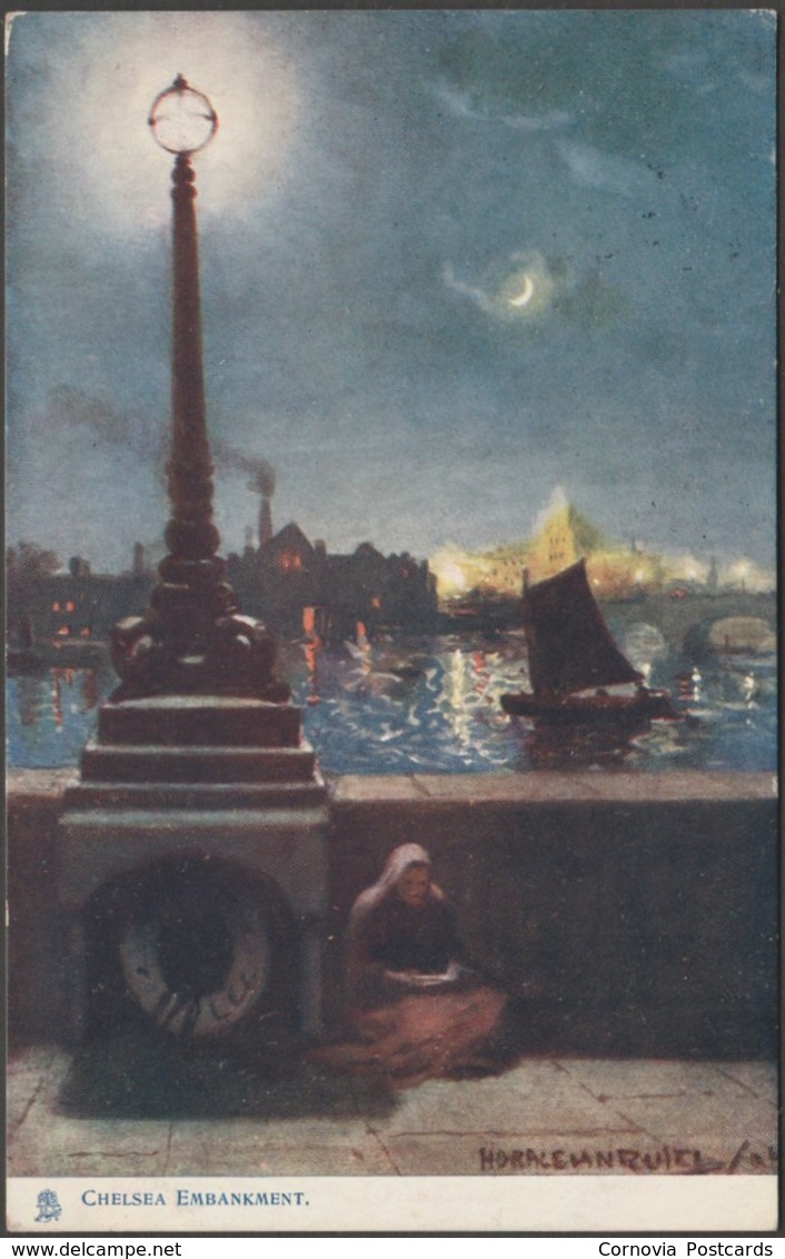 Horace Van Ruith - Chelsea Embankment, London, 1904 - Tuck's Oilette Postcard - Other & Unclassified