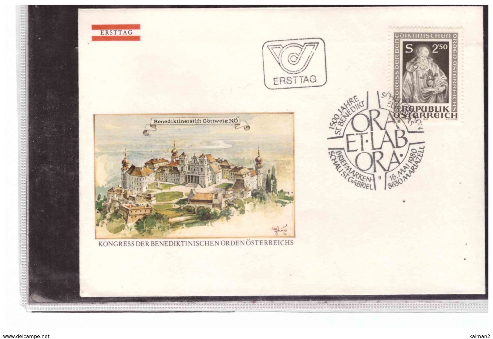 TEM4106   -   MARIAZELL  16.5.1980     /   FDC  CONGRESSO DEGLI ORDINI BENEDETTINI AUSTRIACI - Christentum