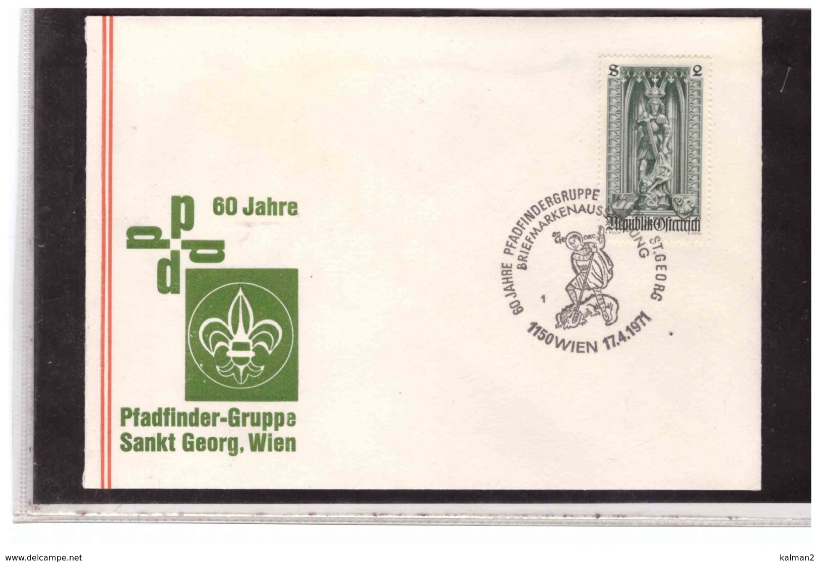TEM4452  -    WIEN  17.4.1971   /   PFADFINDER-GRUPPE  SANKT GEORG.WIEN - Briefe U. Dokumente
