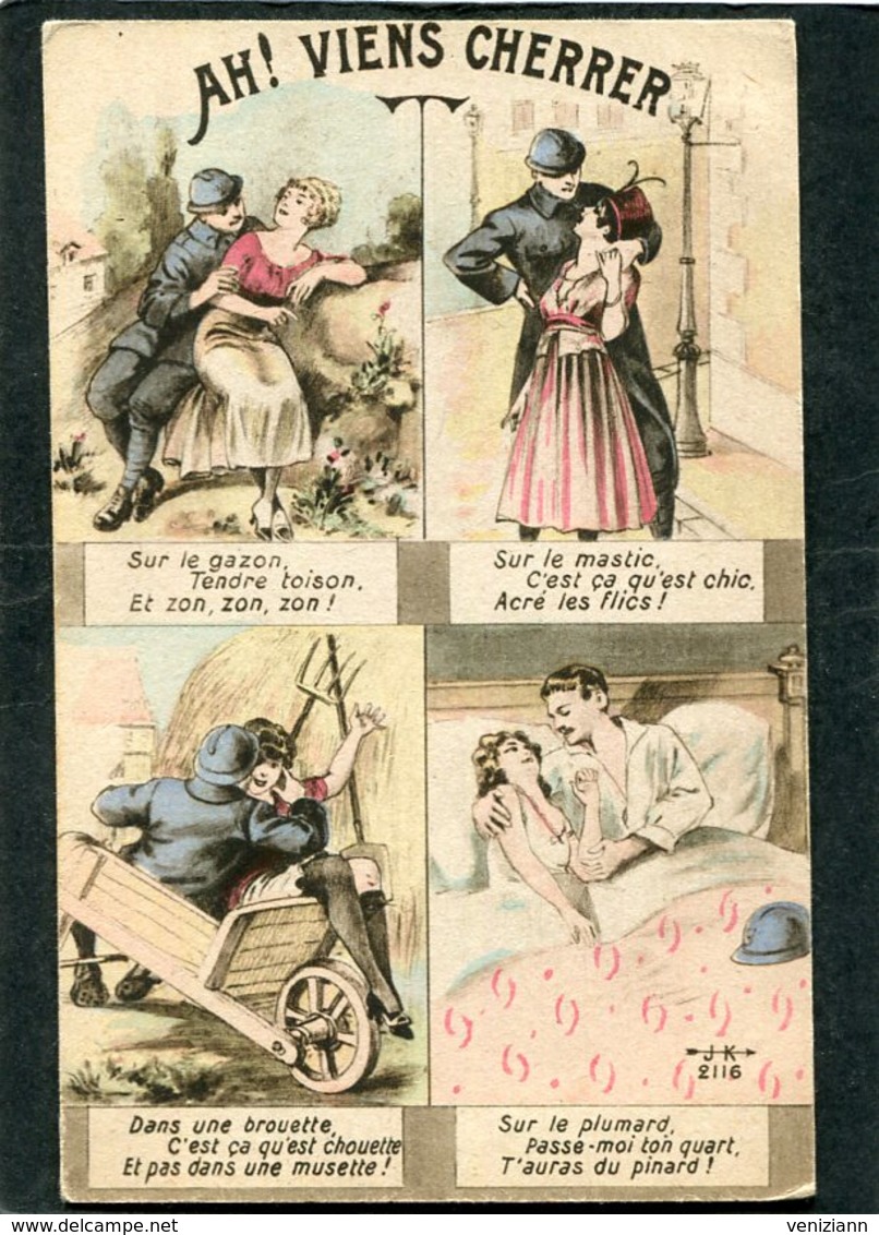 CPA - Illustration - AH ! VIENS CHERRER - Guerra 1914-18