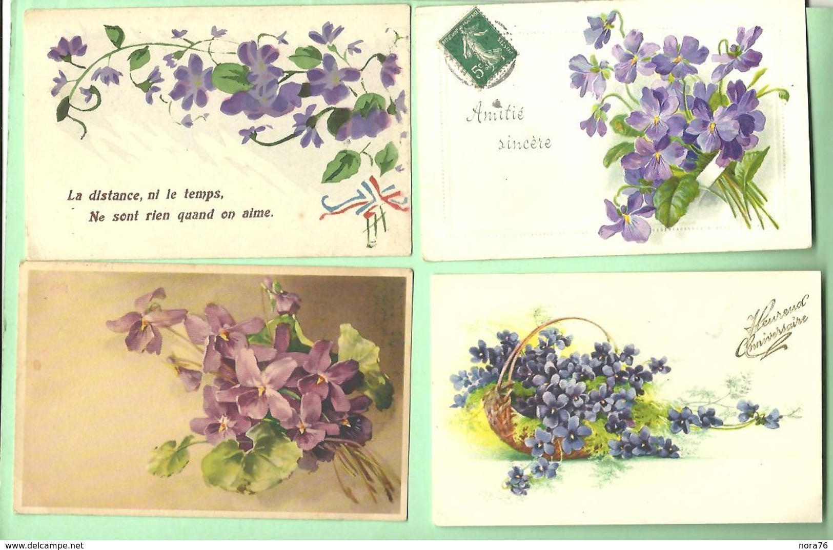 Lot 12 CPA  "Fleurs Violettes" Voir Scans - Flowers