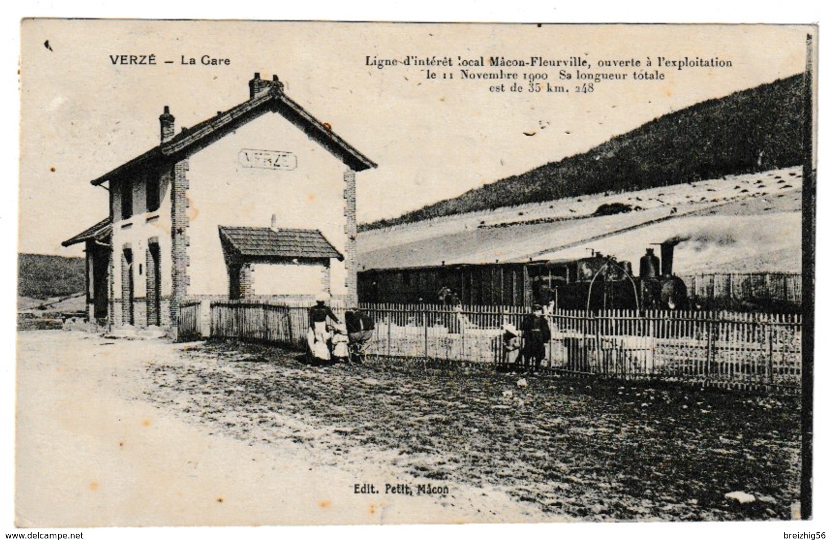 Saône Et Loire VERZE La Gare Ligne D'intérêt Local Macon-Fleurville ..... - Altri & Non Classificati