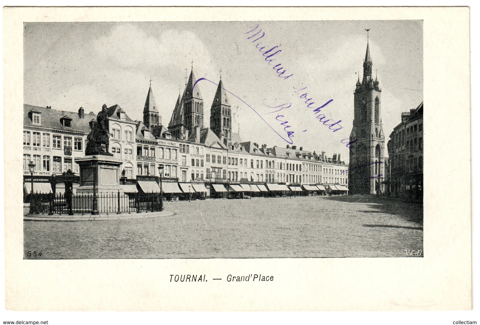 TOURNAI - Grand'Place - Dos Non Divisé - Tournai