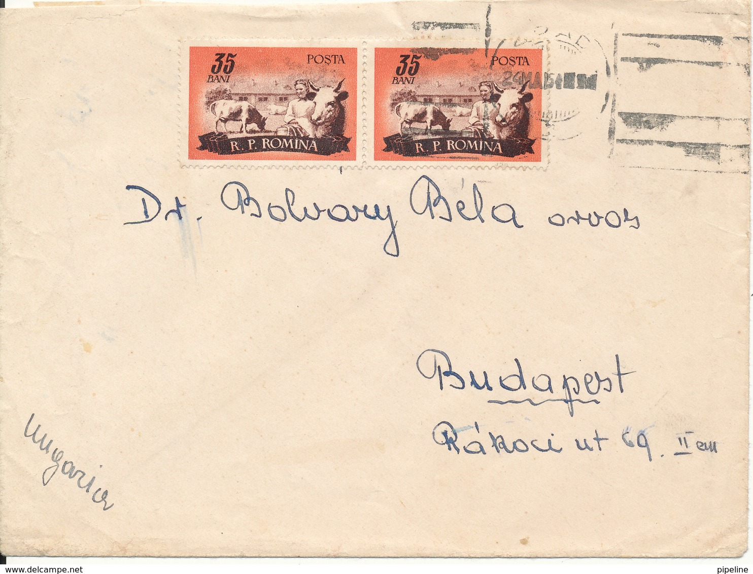 Romania Cover Sent To Hungary Arad 24-5-1961 ?? - Covers & Documents