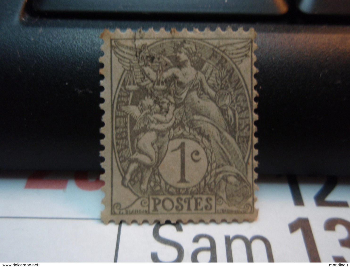 Timbre 1 Centime Type Blanc   Oblitéré - 1900-29 Blanc