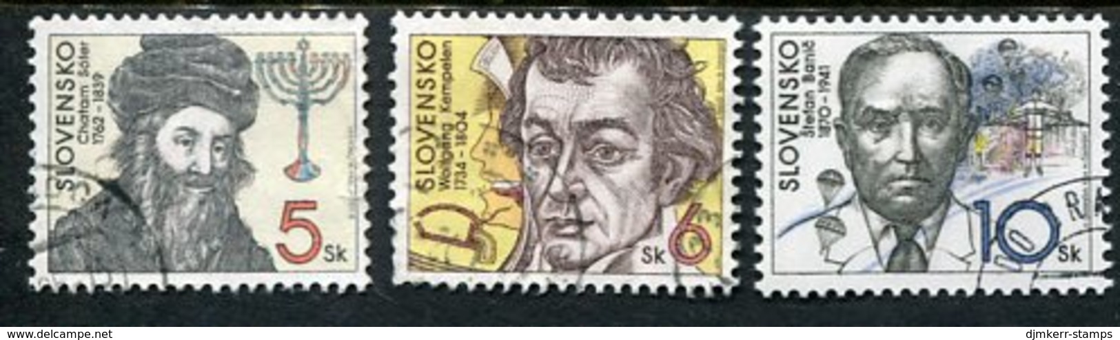 SLOVAKIA 1994 Personalities  Used..  Michel 208-10 - Used Stamps