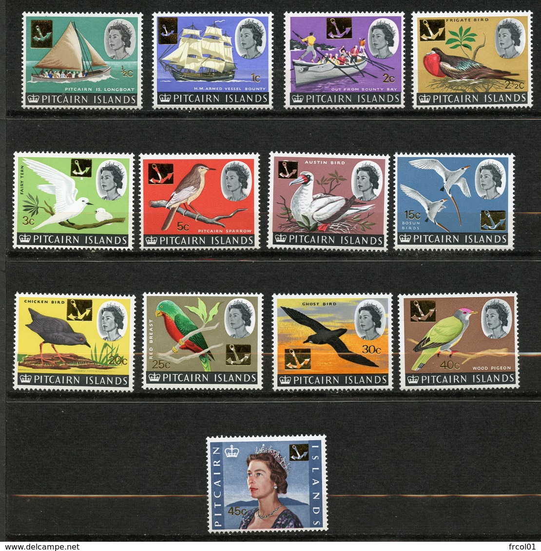 Pitcairn, Yvert YT 71/83**, Scott 72/84**, SG 69/81**, MNH - Pitcairn