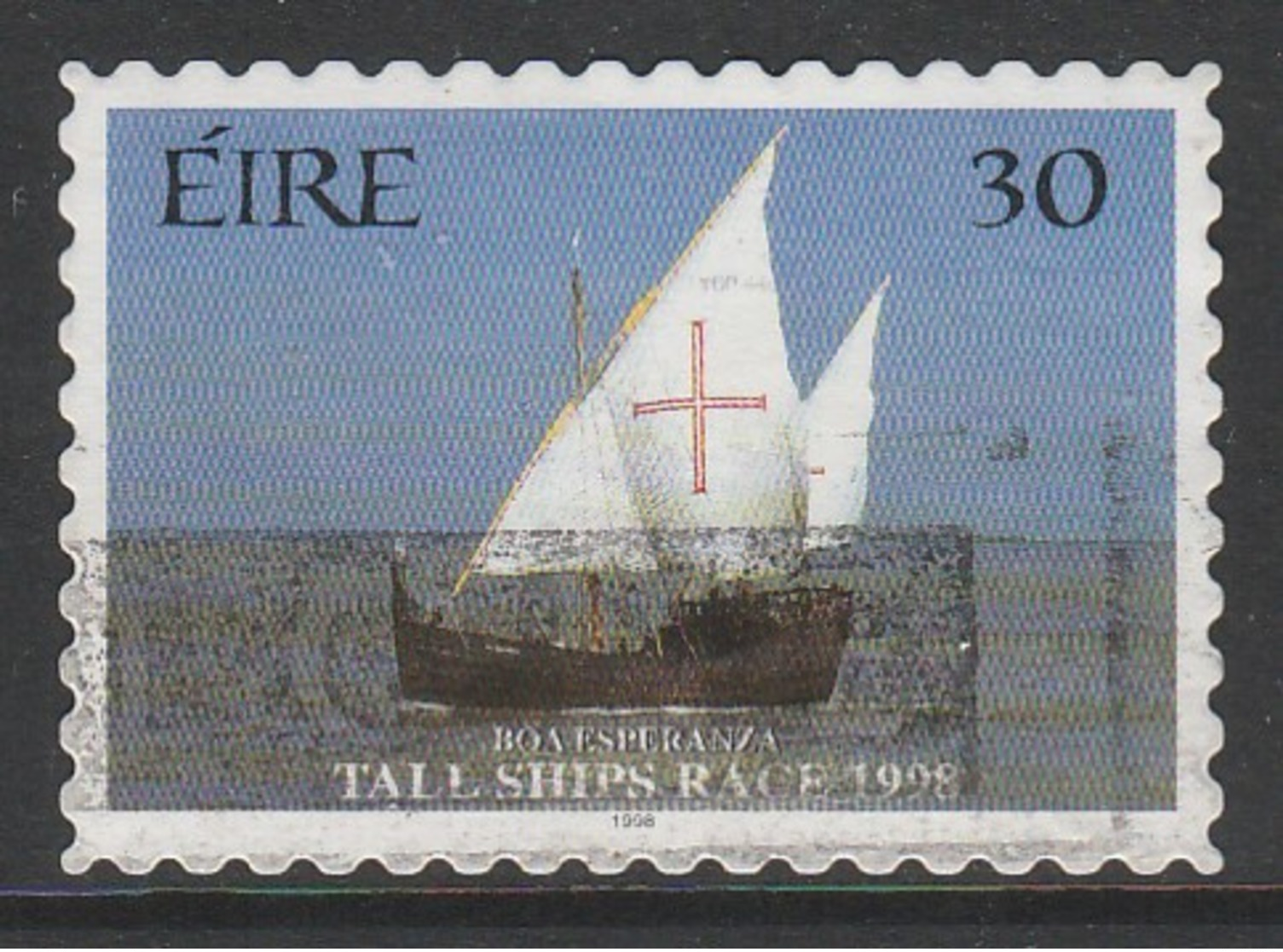 Ireland 1998 Tall Ships Race - Dublin 30 P Multicoloured SW 1095 O Used - Used Stamps