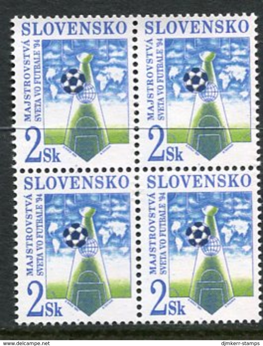 SLOVAKIA 1994 Football World Cup Block Of 4 MNH / **.  Michel 193 - Nuovi
