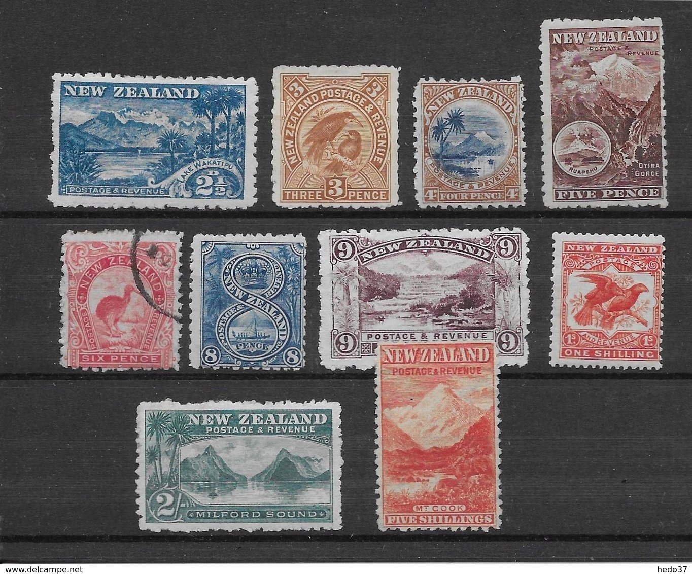 Nouvelle Zelande N°102/111 - Neuf */(*)/ Oblitéré - B/TB - Unused Stamps