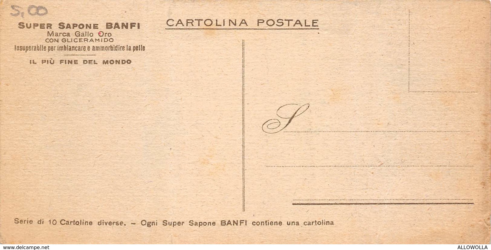 6221" ILLUSTRAZIONE DI VINCENZO CASTELLI-PUBBLICITA' SAPONE BANFI " CARTOLINA POSTALE ORIGINALE NON SPEDITA - Castelli