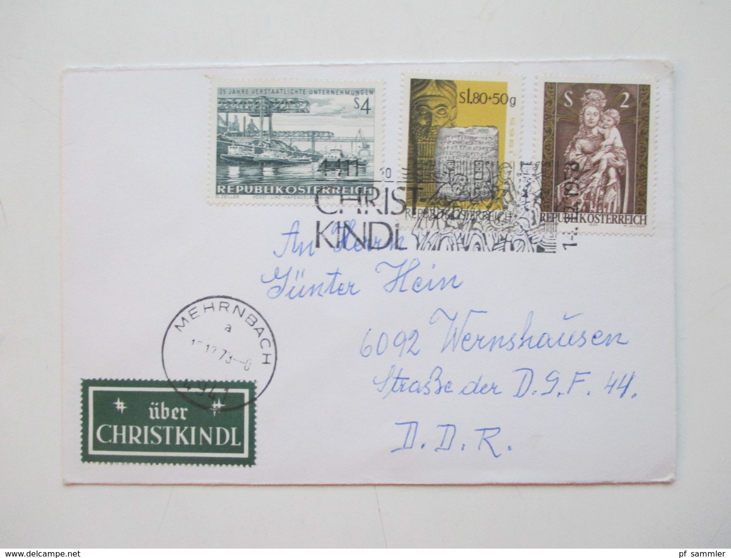 Belegeposten Österreich Christkindl 1956 - 2012 mit über 60 Stk. etl. Leitzettel über Christkindl Fundgrube!! Reco usw.