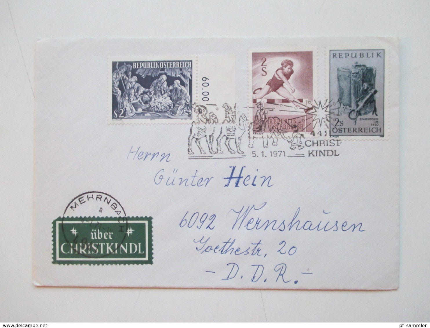 Belegeposten Österreich Christkindl 1956 - 2012 mit über 60 Stk. etl. Leitzettel über Christkindl Fundgrube!! Reco usw.