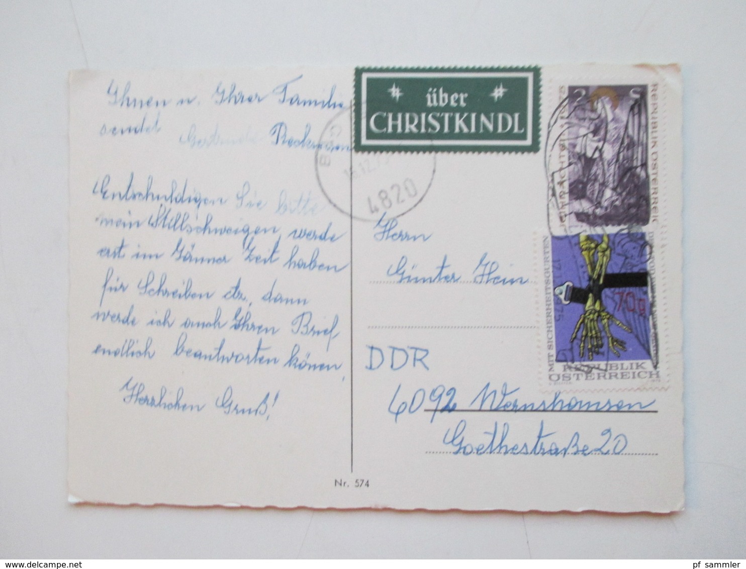 Belegeposten Österreich Christkindl 1956 - 2012 mit über 60 Stk. etl. Leitzettel über Christkindl Fundgrube!! Reco usw.