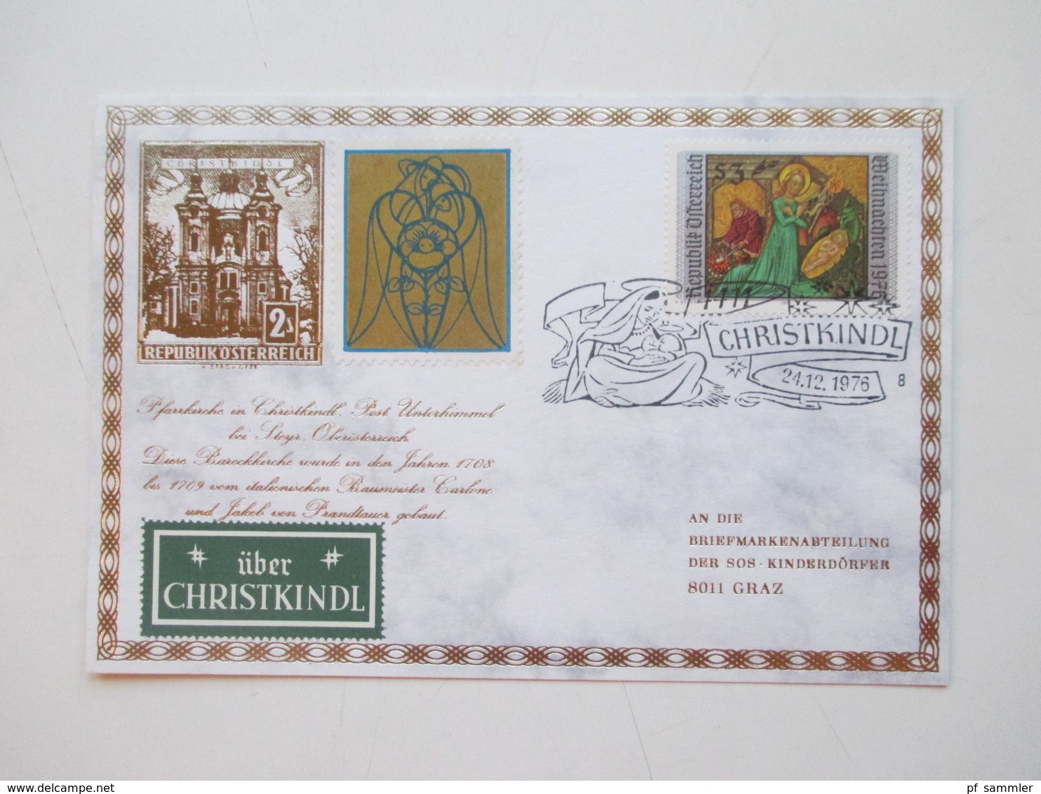 Belegeposten Österreich Christkindl 1956 - 2012 mit über 60 Stk. etl. Leitzettel über Christkindl Fundgrube!! Reco usw.