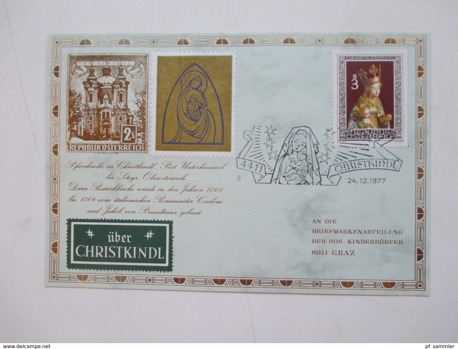 Belegeposten Österreich Christkindl 1956 - 2012 mit über 60 Stk. etl. Leitzettel über Christkindl Fundgrube!! Reco usw.