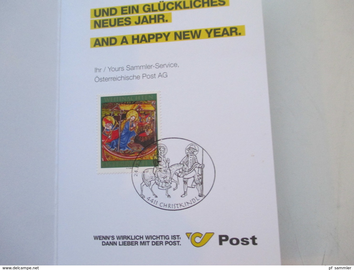 Belegeposten Österreich Christkindl 1956 - 2012 mit über 60 Stk. etl. Leitzettel über Christkindl Fundgrube!! Reco usw.