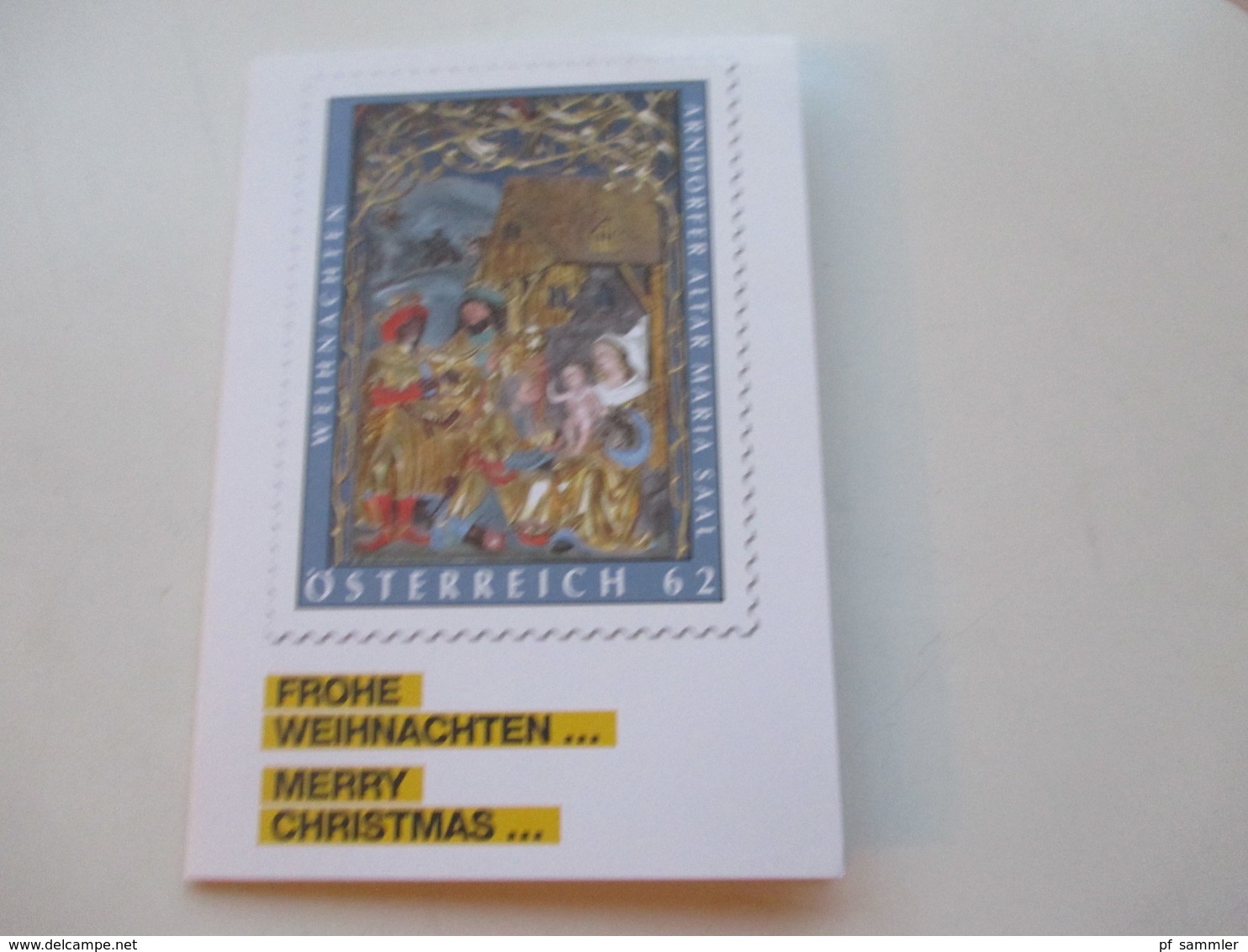 Belegeposten Österreich Christkindl 1956 - 2012 mit über 60 Stk. etl. Leitzettel über Christkindl Fundgrube!! Reco usw.