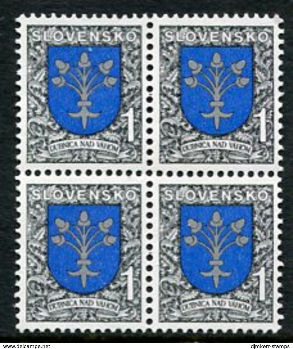 SLOVAKIA 1993 Definitive: Arms 1 SK Block Of 4 MNH / **.  Michel 177 - Ungebraucht