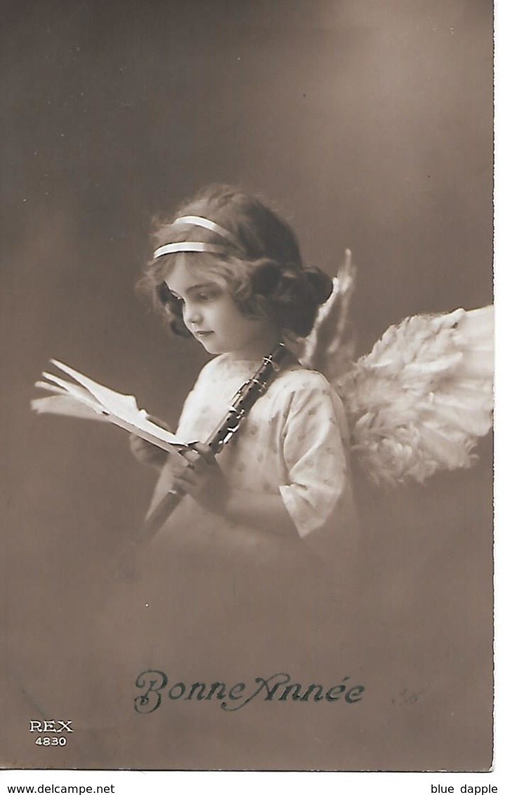 Angel, Ange, Engel, Angelo, Girl With Flute, Fille Avec Flûte, Mädchen Mit Flöte, Sheet Music, Photocard - Anges