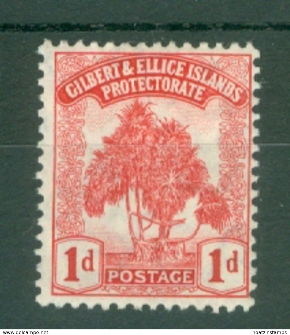 Gilbert & Ellice Islands: 1911   Pandanus Pine   SG9   1d     MH - Gilbert & Ellice Islands (...-1979)