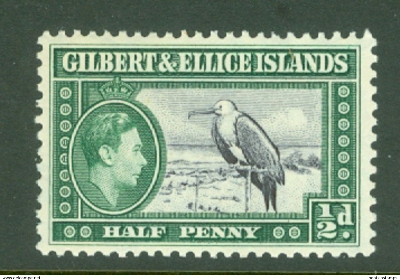 Gilbert & Ellice Islands: 1939/55   KGVI    SG43   ½d      MNH - Gilbert & Ellice Islands (...-1979)