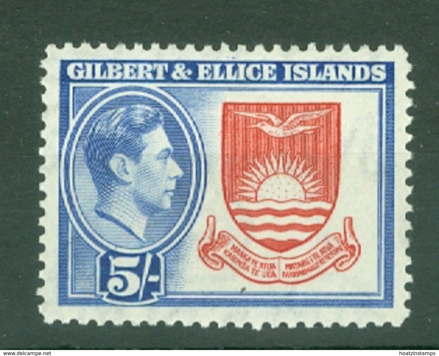 Gilbert & Ellice Islands: 1939/55   KGVI    SG54   5/-     MH - Gilbert & Ellice Islands (...-1979)