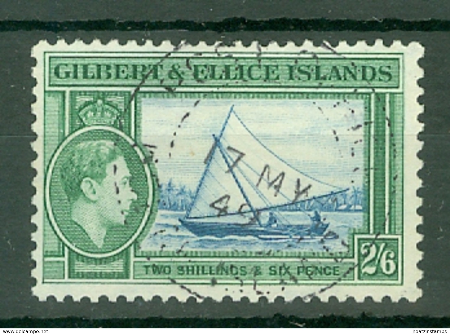 Gilbert & Ellice Islands: 1939/55   KGVI    SG53   2/6d    Used - Gilbert & Ellice Islands (...-1979)