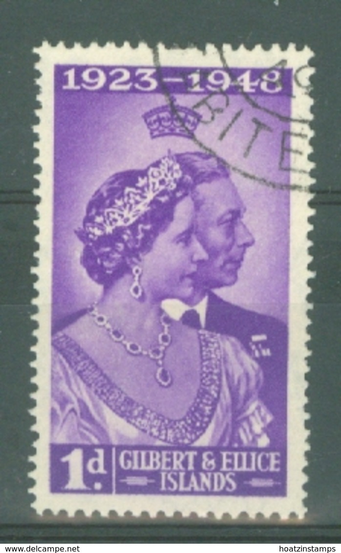 Gilbert & Ellice Islands: 1949   Royal Silver Wedding  SG57   1d    Used - Gilbert & Ellice Islands (...-1979)