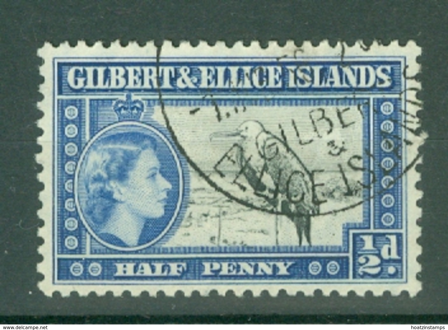 Gilbert & Ellice Islands: 1956/62   QE II - Pictorial    SG64   ½d     Used - Gilbert & Ellice Islands (...-1979)