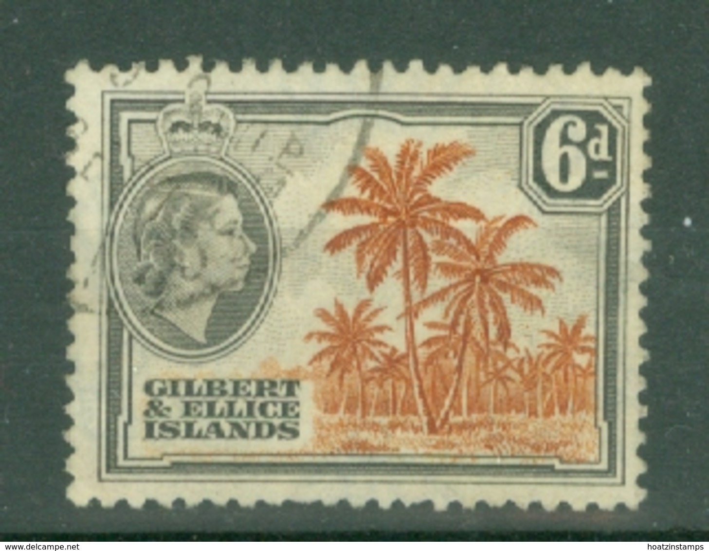 Gilbert & Ellice Islands: 1956/62   QE II - Pictorial    SG70   6d      Used - Gilbert & Ellice Islands (...-1979)