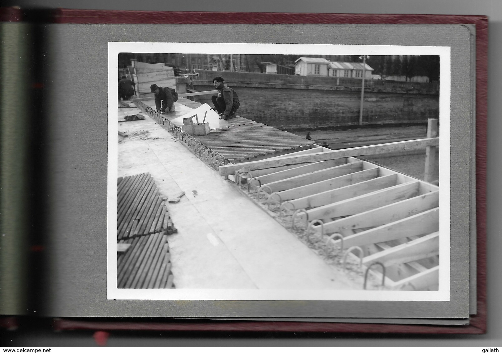 33-BORDEAUX-Inauguration Elargissement Pont de Pierre 13.06.1954 Carnet 10,5x16,5, 10 photos 8,5x11,5... animé