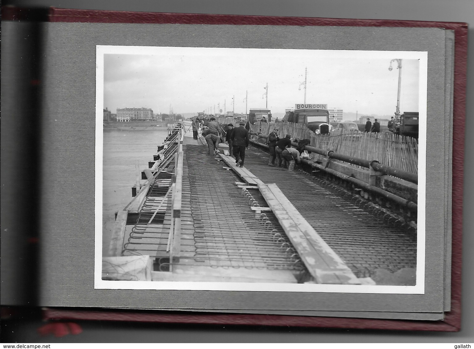 33-BORDEAUX-Inauguration Elargissement Pont de Pierre 13.06.1954 Carnet 10,5x16,5, 10 photos 8,5x11,5... animé