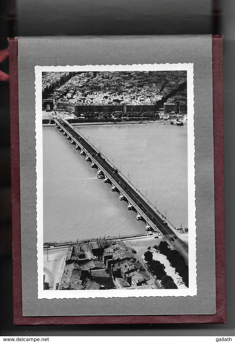 33-BORDEAUX-Inauguration Elargissement Pont de Pierre 13.06.1954 Carnet 10,5x16,5, 10 photos 8,5x11,5... animé