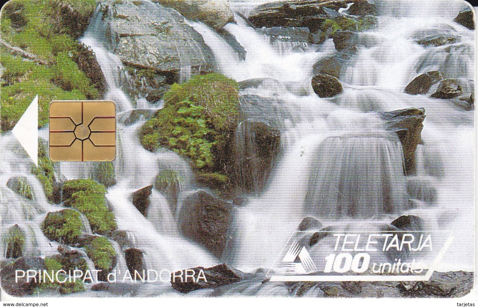 TARJETA DE ANDORRA DE UNA CASCADA (CATARATA-WATERFALL-FALL-CASCADE) - Paisajes