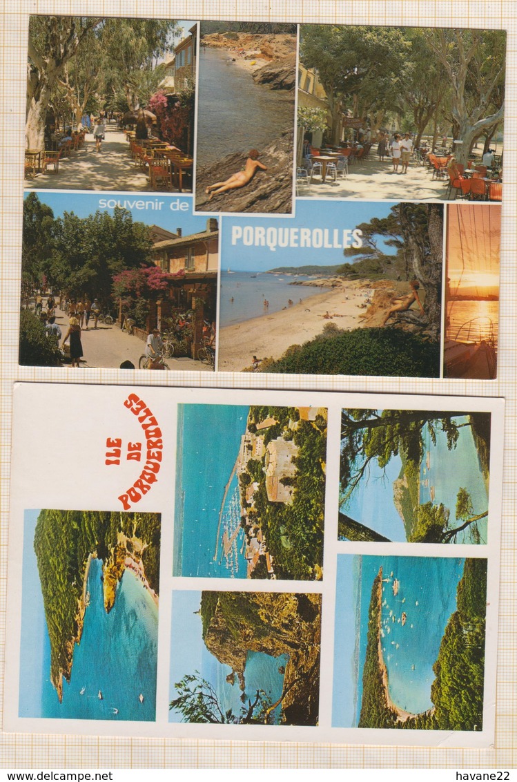 9AL3017 PORQUEROLLES Lot De 2 Cartes 2 SCANS - Porquerolles