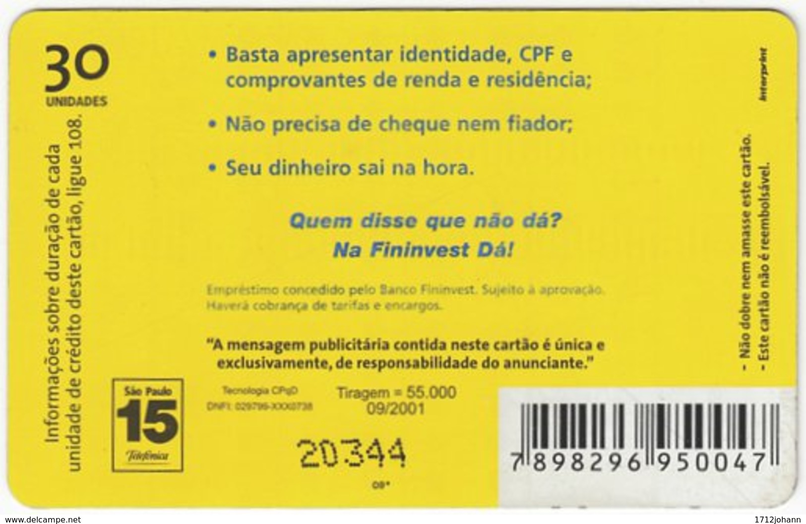 BRASIL K-367 Magnetic Telefonica - Used - Brasilien