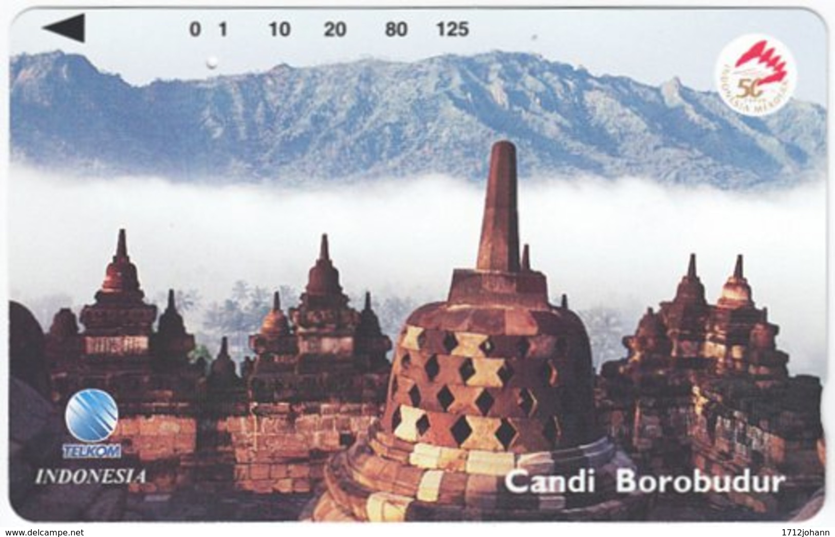 INDONESIA A-561 Magnetic Telekom - Culture, Ruins - Used - Indonesien