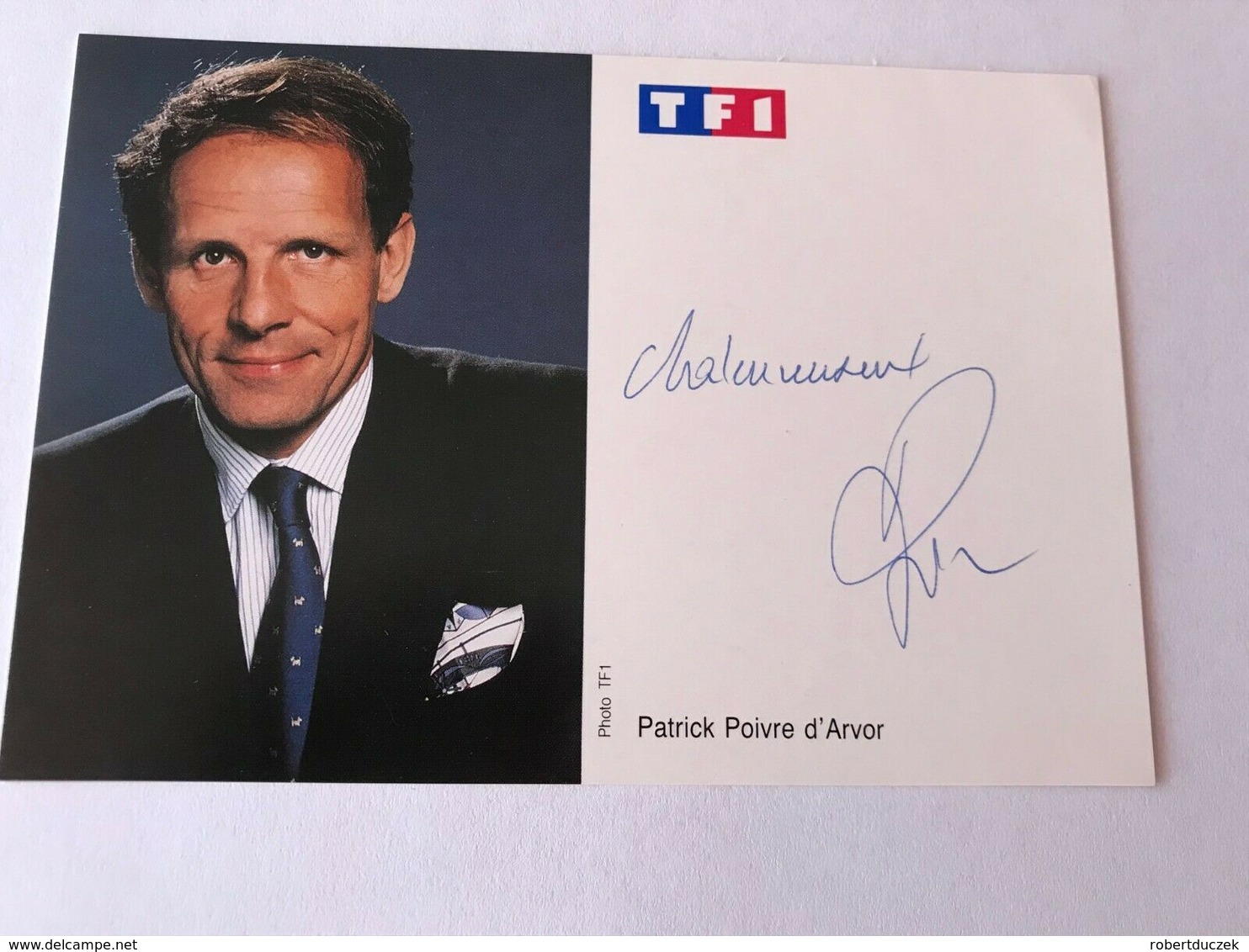 Patrick Poivre D'arvor Photo Autograph Hand Signed Authentic 10 X 15 Cm - Dédicacées