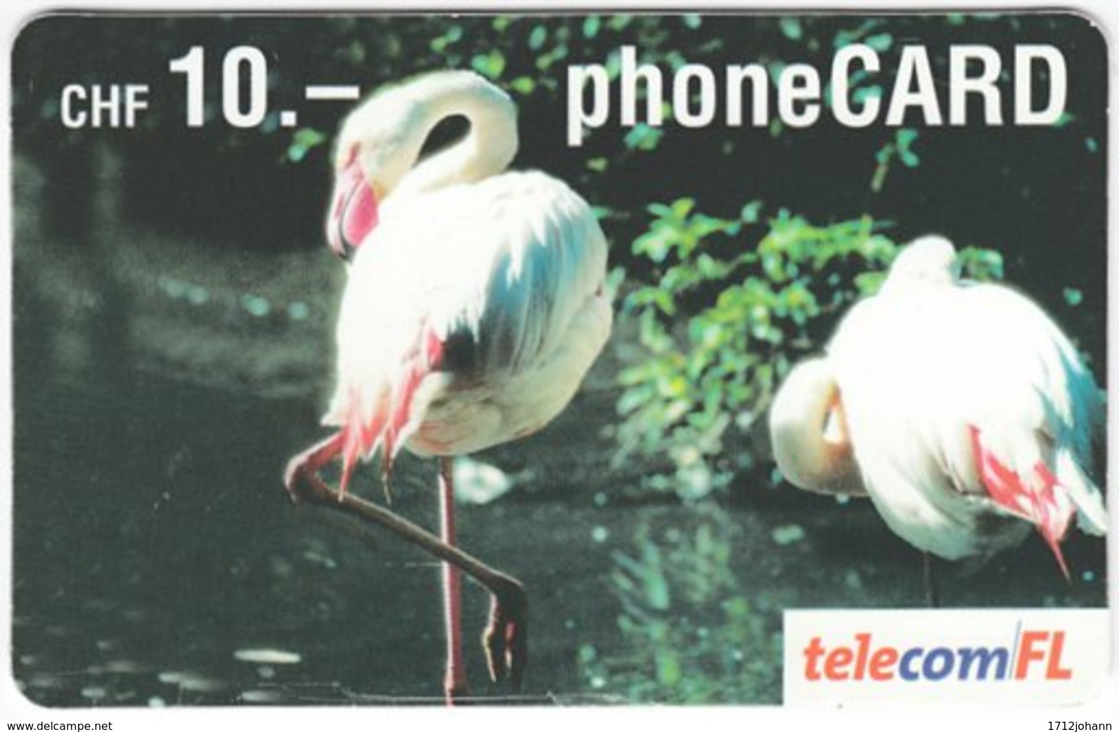 LIECHTENSTEIN A-078 Prepaid TelecomFL - Animal, Bird, Flamingo - Used - Liechtenstein