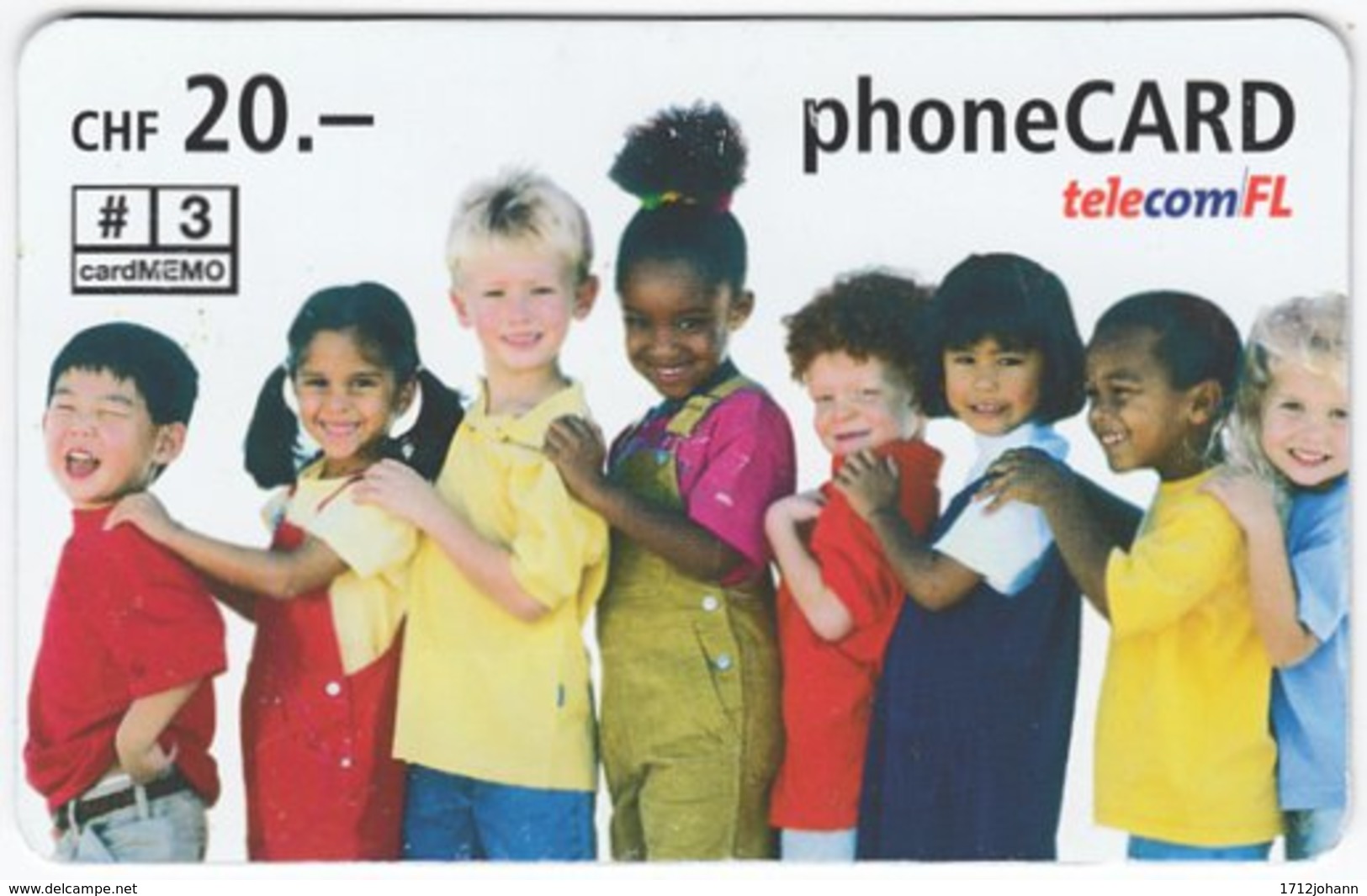 LIECHTENSTEIN A-090 Prepaid TelecomFL - People, Children - Used - Liechtenstein