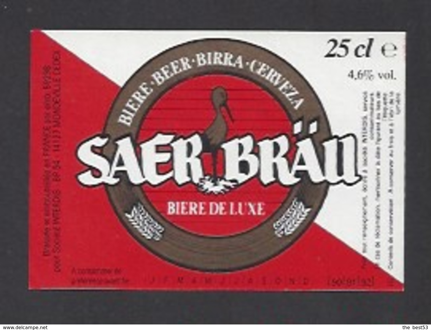 Etiquette De Bière De Luxe -   Saer Bräu  - Brasserie Semeuse à Hellemmes  (59) - Beer