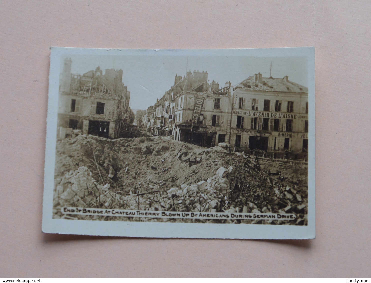 End Of Bridge At Chateau THIERRY Blown Up By AMERICANS During German Drive ( Zie / Voir Photo ) ! - Oorlog, Militair