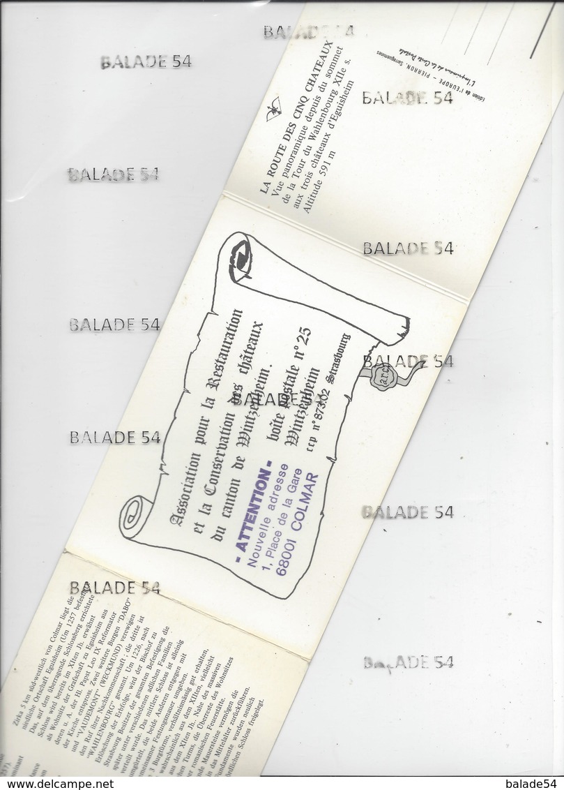 CPM Triple - LA ROUTE DES CINQ CHATEAU (68) Vue Panoramique Depuis La Tour Du WAHLENBOURG Aux 3 Chateaux D'EGUISHEIM - Sonstige & Ohne Zuordnung