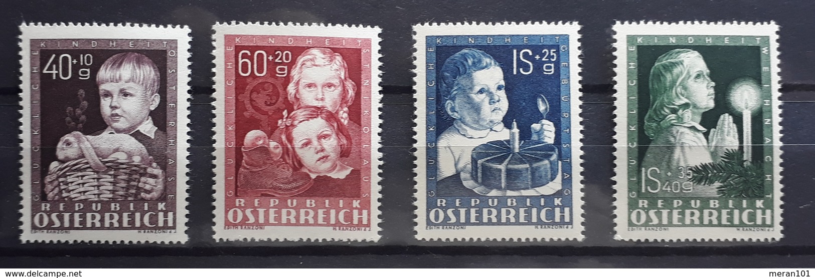 Österreich 1949, Kindheit ANK 941-44, MNH Postfrisch - Ungebraucht