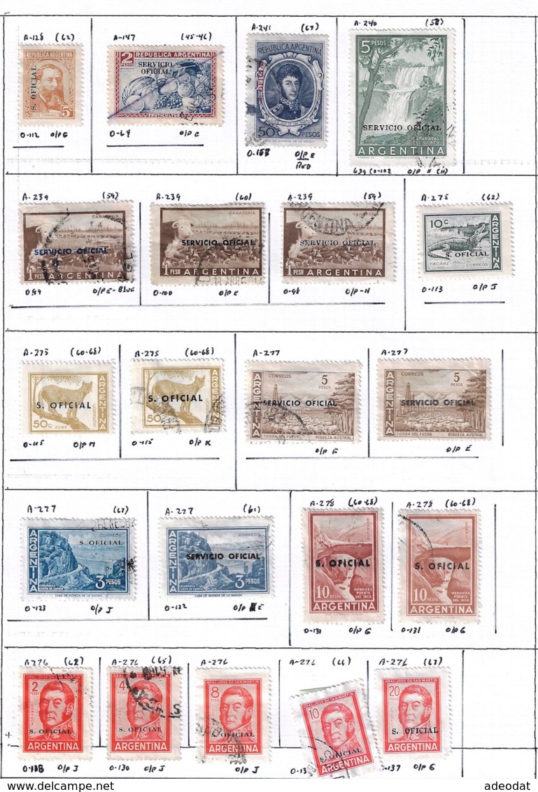 ARGENTINA 1926-1976 COLLECTION 307 STAMPS