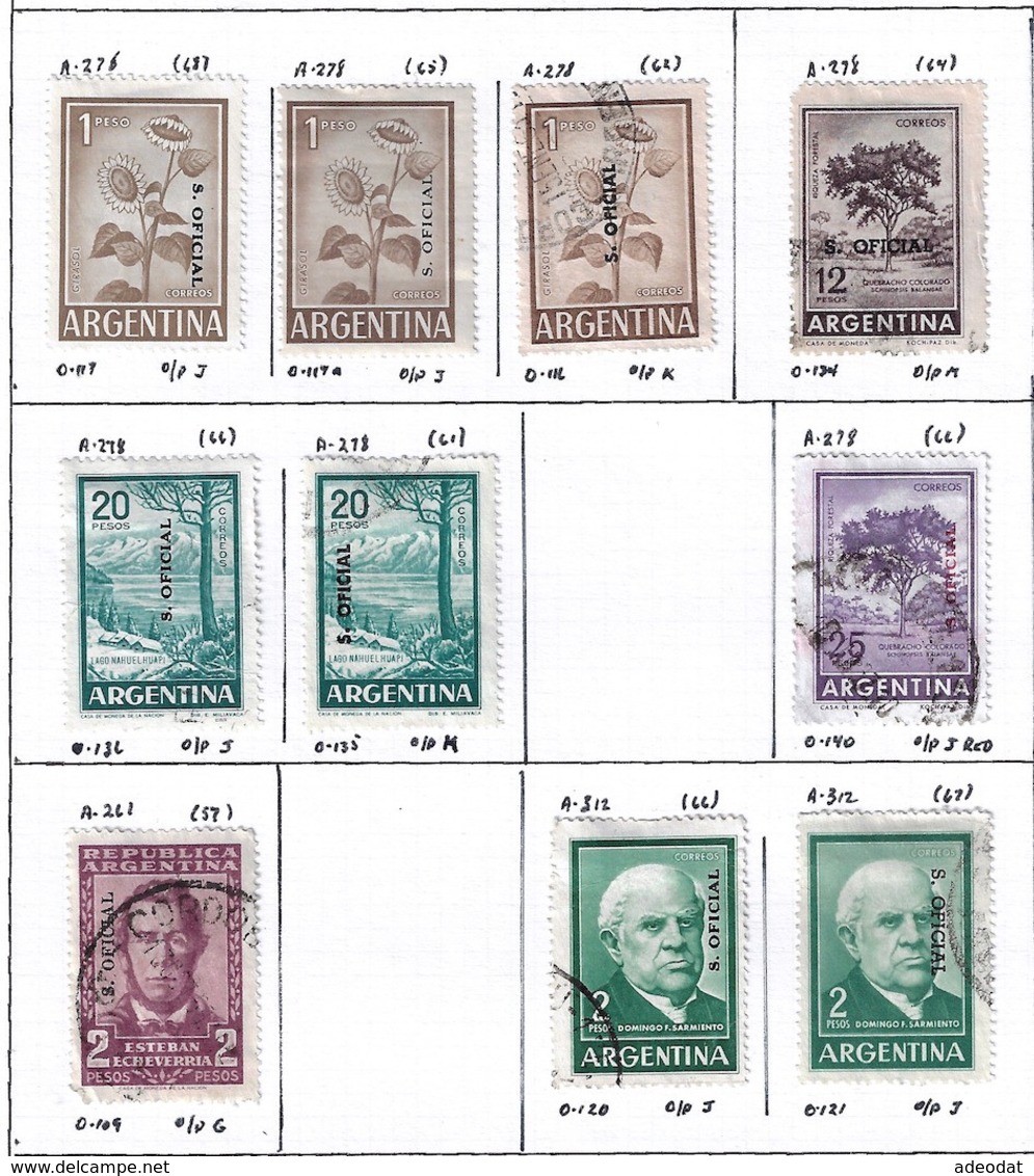 ARGENTINA 1926-1976 COLLECTION 307 STAMPS