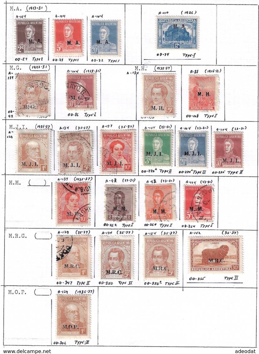 ARGENTINA 1926-1976 COLLECTION 307 STAMPS